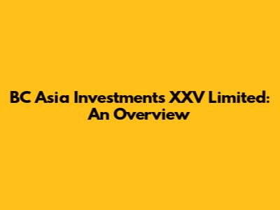BC Asia Investments XXV Limited: An Overview
