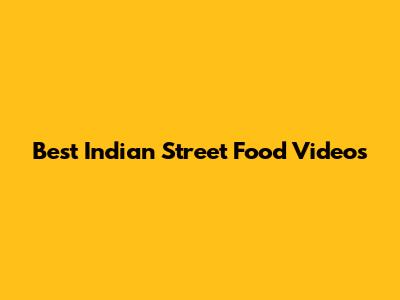 Best Indian Street Food Videos