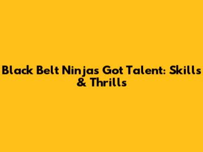 Black Belt Ninjas Got Talent: Skills & Thrills
