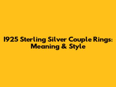 I925 Sterling Silver Couple Rings: Meaning & Style