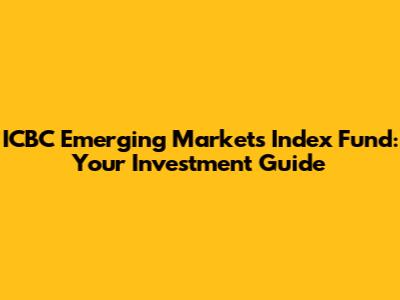 ICBC Emerging Markets Index Fund: Your Investment Guide