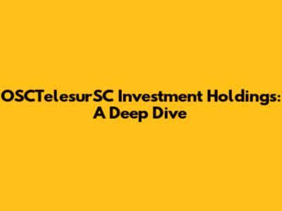 OSCTelesurSC Investment Holdings: A Deep Dive
