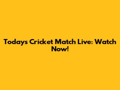 Today's Cricket Match Live: Watch Now!
