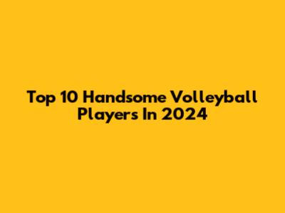 Top 10 Handsome Volleyball Players In 2024