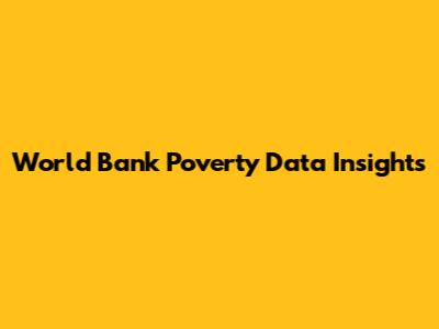 World Bank Poverty Data Insights